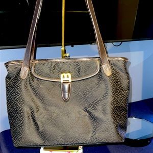 Bally Black and Brown Shoulder Bag